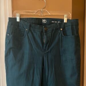 New Directions Teal Skinny Jeans